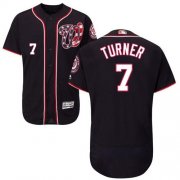 Wholesale Cheap Nationals #7 Trea Turner Navy Blue Flexbase Authentic Collection Stitched MLB Jersey