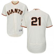 Wholesale Cheap Giants #21 Deion Sanders Cream Flexbase Authentic Collection Stitched MLB Jersey