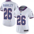 Wholesale Cheap Nike Giants #26 Saquon Barkley White Women's Stitched NFL Limited Rush Jersey