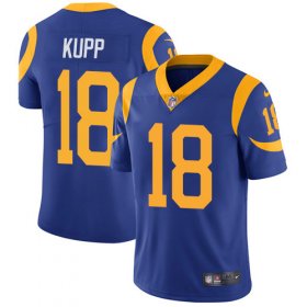 Wholesale Cheap Nike Rams #18 Cooper Kupp Royal Blue Alternate Men\'s Stitched NFL Vapor Untouchable Limited Jersey
