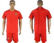 Wholesale Cheap Portugal Blank Red Goalkeeper Soccer Country Jersey