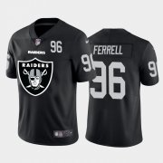 Wholesale Cheap Las Vegas Raiders #96 Clelin Ferrell Black Men's Nike Big Team Logo Player Vapor Limited NFL Jersey