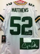 Wholesale Cheap Nike Packers #52 Clay Matthews White Men's Stitched NFL Elite Autographed Jersey