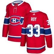 Wholesale Cheap Adidas Canadiens #33 Patrick Roy Red Home Authentic Stitched NHL Jersey