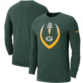 Wholesale Cheap Green Bay Packers Nike Fan Gear Modern Icon Performance Long Sleeve T-Shirt Green