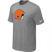 Wholesale Cheap Cleveland Browns Sideline Legend Authentic Logo Dri-FIT Nike NFL T-Shirt Light Grey