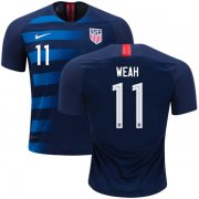 Wholesale Cheap USA #11 Weah Away Kid Soccer Country Jersey