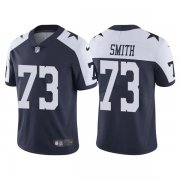 Wholesale Cheap Men's Dallas Cowboys #73 Tyler Smith Navy Thanksgiving Vapor Limited Stitched Jersey