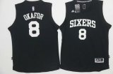 Wholesale Cheap Men's Philadelphia 76ers #8 Jahlil Okafor Black With White Stitched NBA Adidas Revolution 30 Swingman Jersey