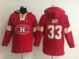 Wholesale Cheap Montreal Canadiens #33 Patrick Roy Red Pullover NHL Hoodie