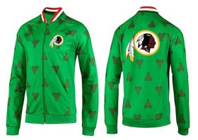 Wholesale Cheap NFL Washington Redskins Team Logo Jacket Green