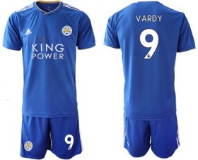 Wholesale Cheap Leicester City #9 Vardy Home Soccer Club Jersey
