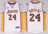 Wholesale Cheap Los Angeles Lakers #24 Kobe Bryant Revolution 30 Swingman 2014 New White Jersey