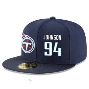 Wholesale Cheap Tennessee Titans #94 Austin Johnson Snapback Cap NFL Player Navy Blue with White Number Stitched Hat