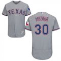 Wholesale Cheap Rangers #30 Nomar Mazara Grey Flexbase Authentic Collection Stitched MLB Jersey