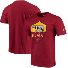 Wholesale Cheap AS Roma Nike QT T-Shirt Red