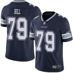 Wholesale Cheap Nike Cowboys #79 Trysten Hill Navy Blue Team Color Men\'s Stitched NFL Vapor Untouchable Limited Jersey