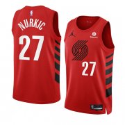 Wholesale Cheap Men's Portland Trail Blazers #27 Jusuf Nurkic 2022-23 Red Statement Edition Swingman Stitched Basketball Jersey