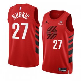 Wholesale Cheap Men\'s Portland Trail Blazers #27 Jusuf Nurkic 2022-23 Red Statement Edition Swingman Stitched Basketball Jersey
