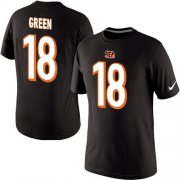 Wholesale Cheap Nike Cincinnati Bengals #18 A.J. Green Pride Name & Number NFL T-Shirt Black