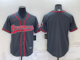 Wholesale Men's Tampa Bay Buccaneers Blank Grey Stitched Cool Base Nike Baseball Jersey
