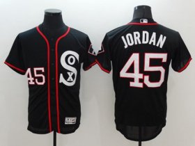 Wholesale Cheap White Sox #45 Michael Jordan Black New Flexbase Authentic Collection Stitched MLB Jersey