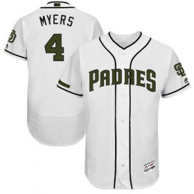 Wholesale Cheap Padres #4 Wil Myers White Flexbase Authentic Collection Memorial Day Stitched MLB Jersey