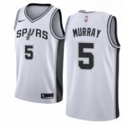 Wholesale Cheap Mens Nike San Antonio Spurs 5 Dejounte Murray Swingman White Home NBA Jersey Association Edition