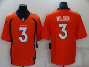 Wholesale Cheap Men's Denver Broncos #3 Russell Wilson Orange Vapor Untouchable Limited Stitched Jersey