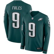 Wholesale Cheap Men's Eagles #9 Nick Foles Midnight Green Team Color Men's Stitched NFL Limited Therma Long Sleeve Jersey