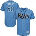 Wholesale Cheap Rays #50 Charlie Morton Light Blue Flexbase Authentic Collection Stitched MLB Jersey