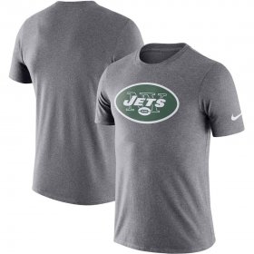 Wholesale Cheap New York Jets Nike Essential Logo Dri-FIT Cotton T-Shirt Heather Charcoal