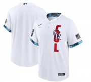 Wholesale Cheap Men's Colorado Rockies Blank 2021 White All-Star Cool Base Stitched MLB Jersey