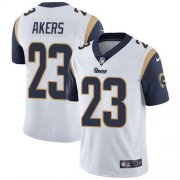 Wholesale Cheap Nike Rams #23 Cam Akers White Men's Stitched NFL Vapor Untouchable Limited Jersey