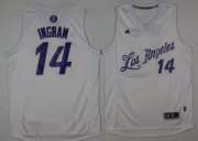 Wholesale Cheap Men's Los Angeles Lakers #14 Brandon Ingram adidas White 2016 Christmas Day Stitched NBA Swingman Jersey