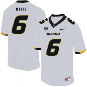 Wholesale Cheap Missouri Tigers 6 J\'Mon Moore White Nike College Football Jersey