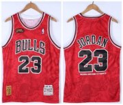 Wholesale Cheap Men's Red Chicago Bulls #23 Michael Jordan 1995-96 Throwback Stitched Jersey