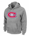 Wholesale Cheap NHL Montreal Canadiens Big & Tall Logo Pullover Hoodie Grey