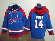 Wholesale Cheap Men's Buffalo Bills #14 Stefon Diggs Blue Ageless Must Have Lace Up Pullover Hoodie