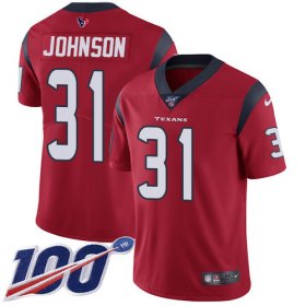 Wholesale Cheap Nike Texans #31 David Johnson Red Alternate Youth Stitched NFL 100th Season Vapor Untouchable Limited Jersey