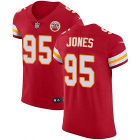 Wholesale Cheap Nike Chiefs #95 Chris Jones Red Team Color Men\'s Stitched NFL Vapor Untouchable Elite Jersey