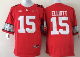 Wholesale Cheap Ohio State Buckeyes #15 Ezekiel Elliott 2015 Playoff Rose Bowl Special Event Diamond Quest Red Jersey