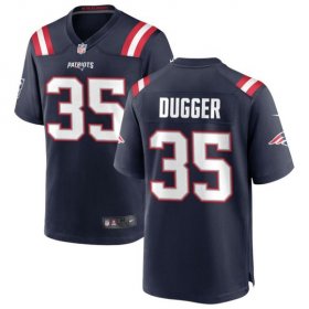 Wholesale Cheap Men\'s New England Patriots #35 Kyle Dugger Navy Blue 2020 NEW Vapor Untouchable Stitched NFL Nike Limited
