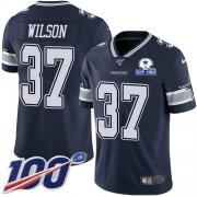 Wholesale Cheap Nike Cowboys #37 Donovan Wilson Navy Blue Team Color Men's Stitched With Established In 1960 Patch NFL 100th Season Vapor Untouchable Limited Jersey