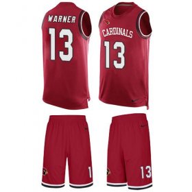 Wholesale Cheap Nike Cardinals #13 Kurt Warner Red Team Color Men\'s Stitched NFL Limited Tank Top Suit Jersey