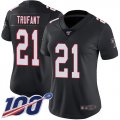 Wholesale Cheap Nike Falcons #21 Desmond Trufant Black Alternate Women's Stitched NFL 100th Season Vapor Limited Jersey