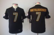 Wholesale Cheap Nike Steelers #7 Ben Roethlisberger Black Impact Youth Stitched NFL Limited Jersey