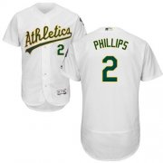 Wholesale Cheap Athletics #2 Tony Phillips White Flexbase Authentic Collection Stitched MLB Jersey