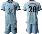 Wholesale Cheap Men 2020-2021 club Chelsea away Light blue 28 Soccer Jerseys