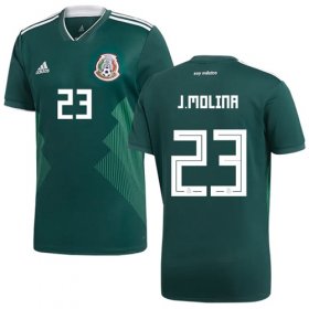 Wholesale Cheap Mexico #23 J.Molina Green Home Soccer Country Jersey